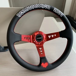 TIYPEOR JDM style heartbreak 2024 leather steering wheel embroidery heart wheels