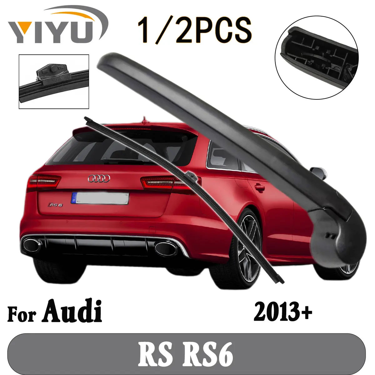 

1/2PCS Rear Wiper Blade Wiper Arm Windshield Windscreen Clean Tailgate Window Car Rain Brush For Audi RS RS6 2013+