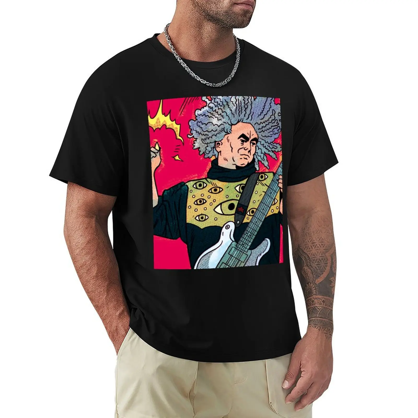 BUZZ OSBORNE T-Shirt Basic Solid Color Casual Tee Shirt