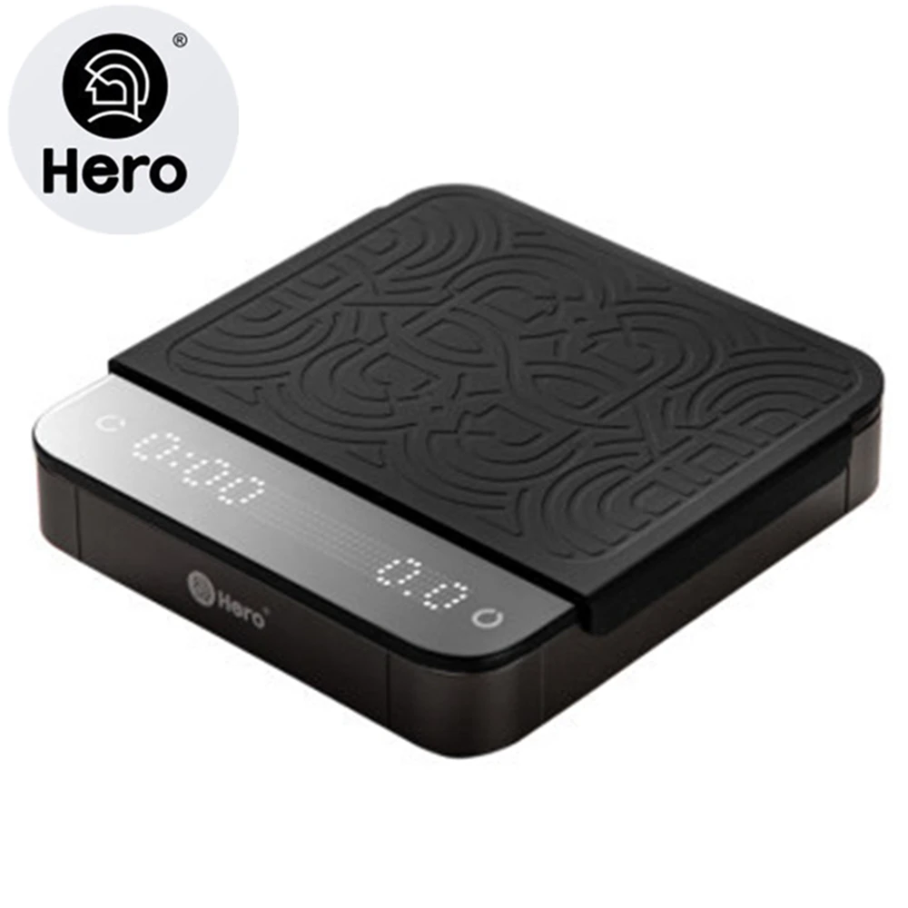 Hero Coffee Electronic Scales Pour Coffee Electronic Drip Coffees Scale With Timer LED Smart Kitchen Scale 2KG/0.1g Black Whtie