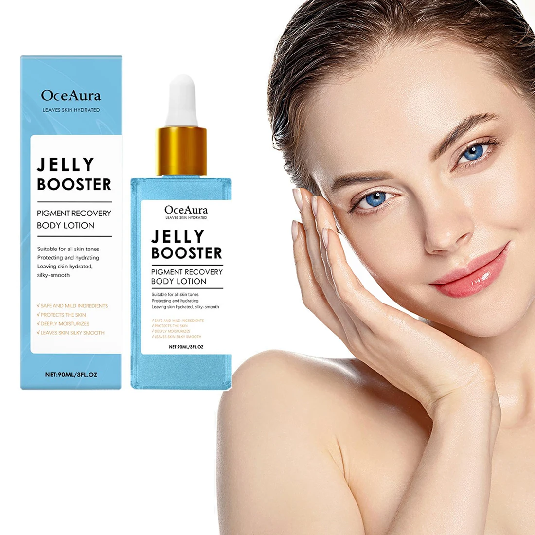 Suero Facial con Niacinamida 90ML, Iluminador, Hidratación Profunda, Minimizador de Poros y Corrector de Manchas Oscuras con Ácido Hialurónico y Vitamina E
