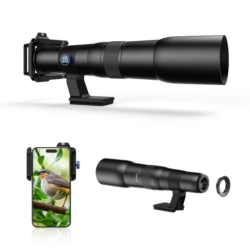 Mobile phone shooting set Selfie mirror Starlight mirror Remote control 36x tall tube External focusing Fishing Wide-angle