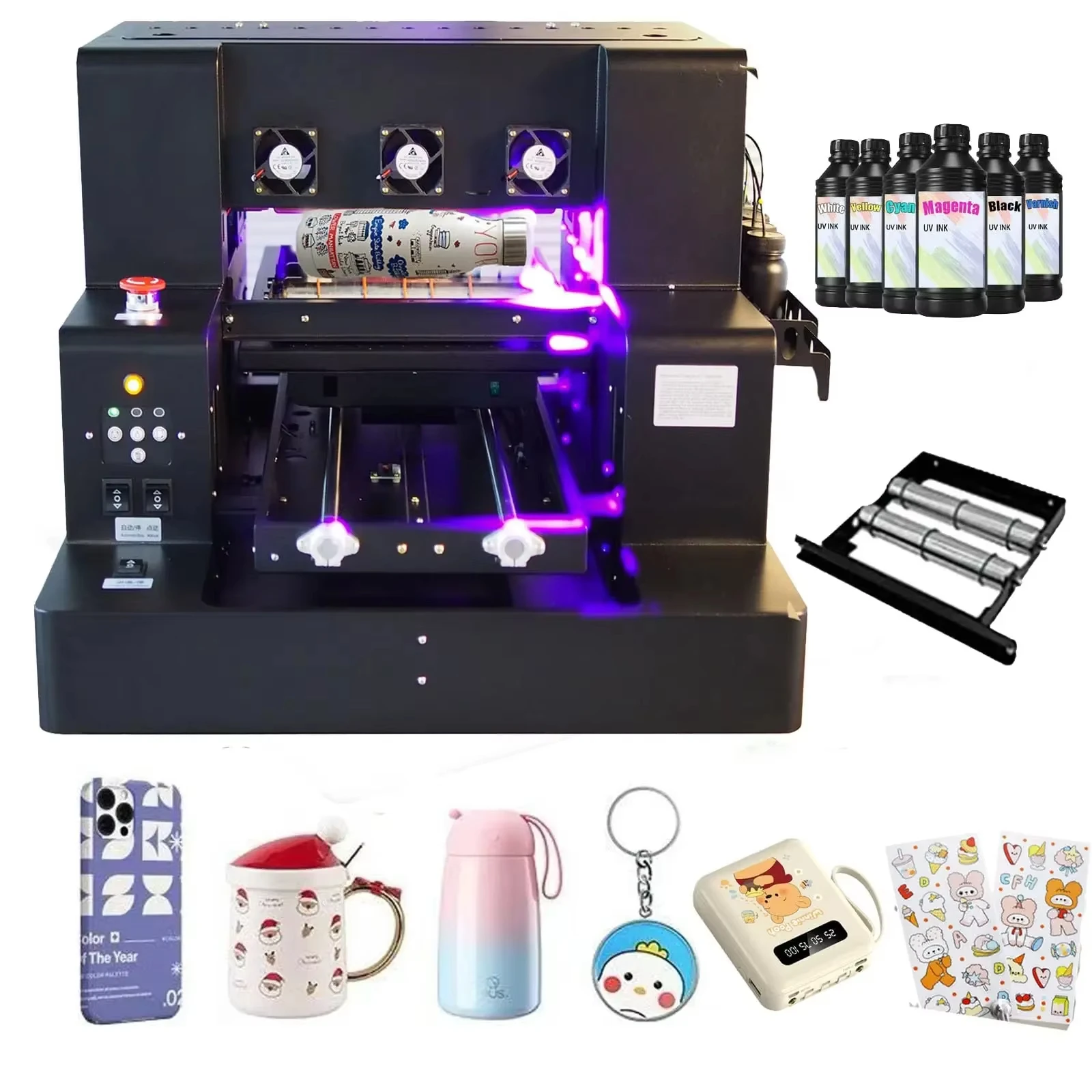 SIHAO A3-19 UV Flatbed Printer | A3 Size Auto Label Printer for Bottles, Phone Cases, Acrylic, Wood & Promotional Products
