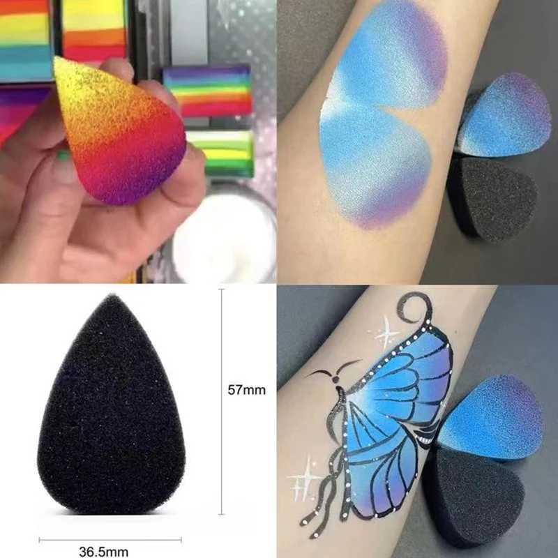 10PCS Face Paint ฟองน้ํา Face Paint ฟองน้ํากลีบฟองน้ําโฟมจิตรกรรมหัตถกรรมชุดวาดภาพวาด