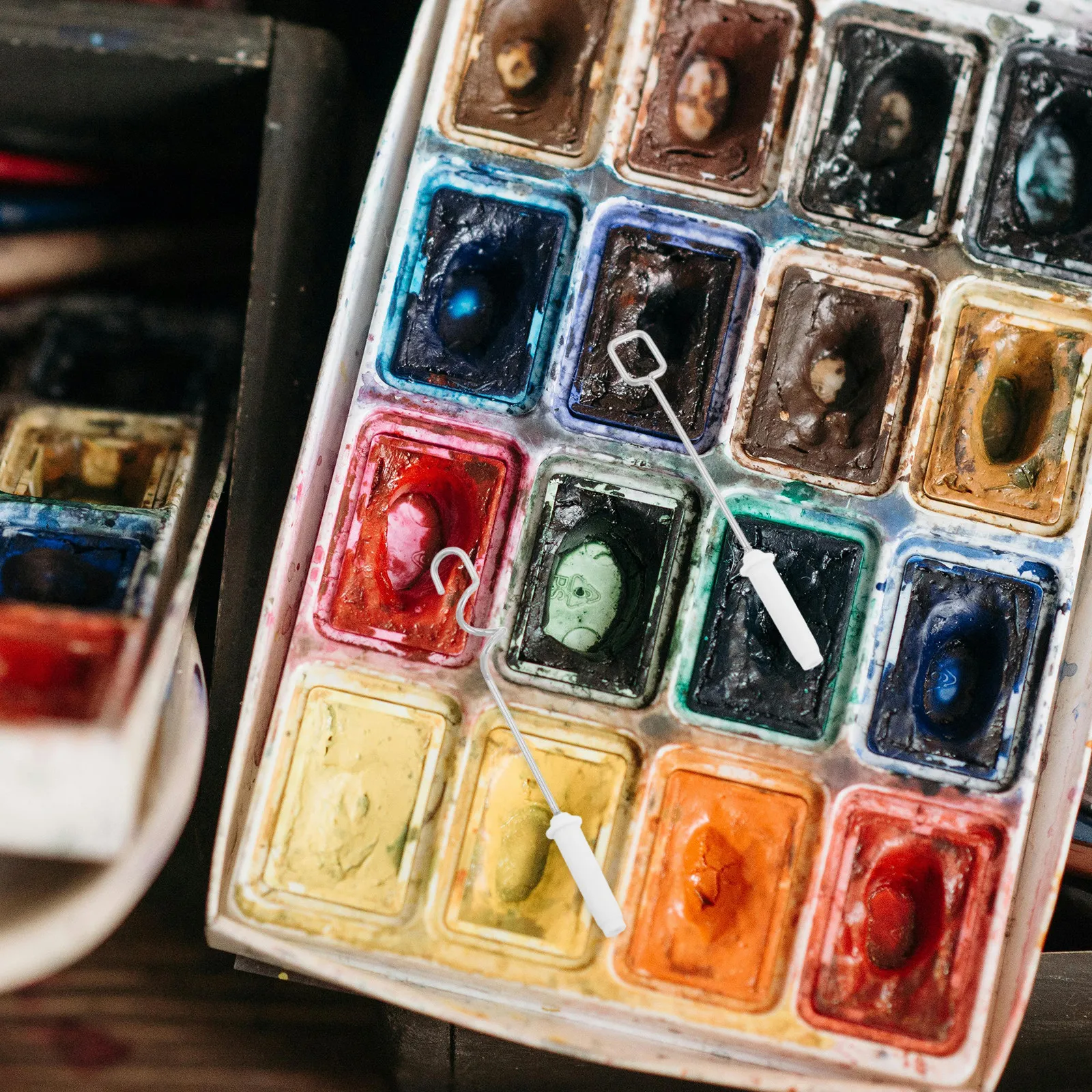 

2Pcs Spiral Mixing Paddle for Watercolor Pigment Mixer Electric for Smooth Blending in Art Studios and Craft