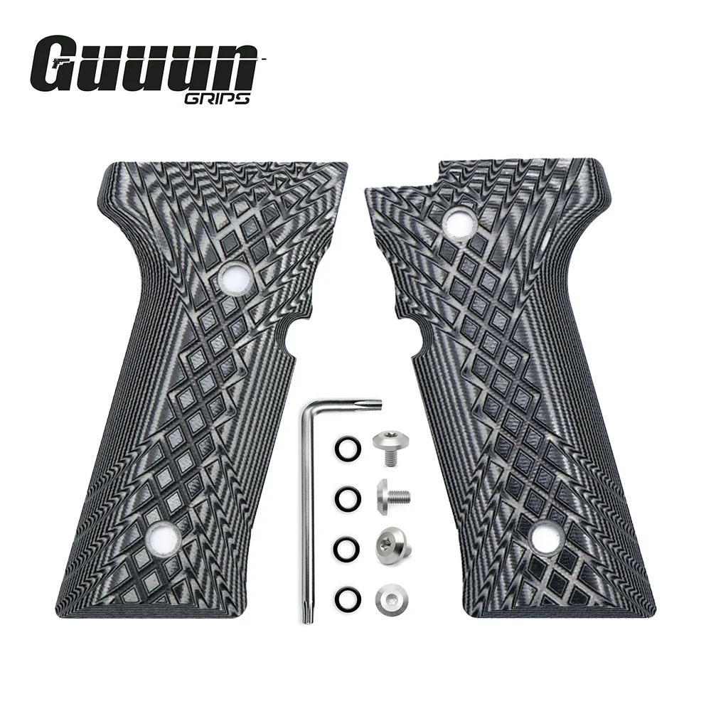 Guuun G10 Grips for Beretta M9A3 & Beretta 92 Vertec,  Crosshatch Texture