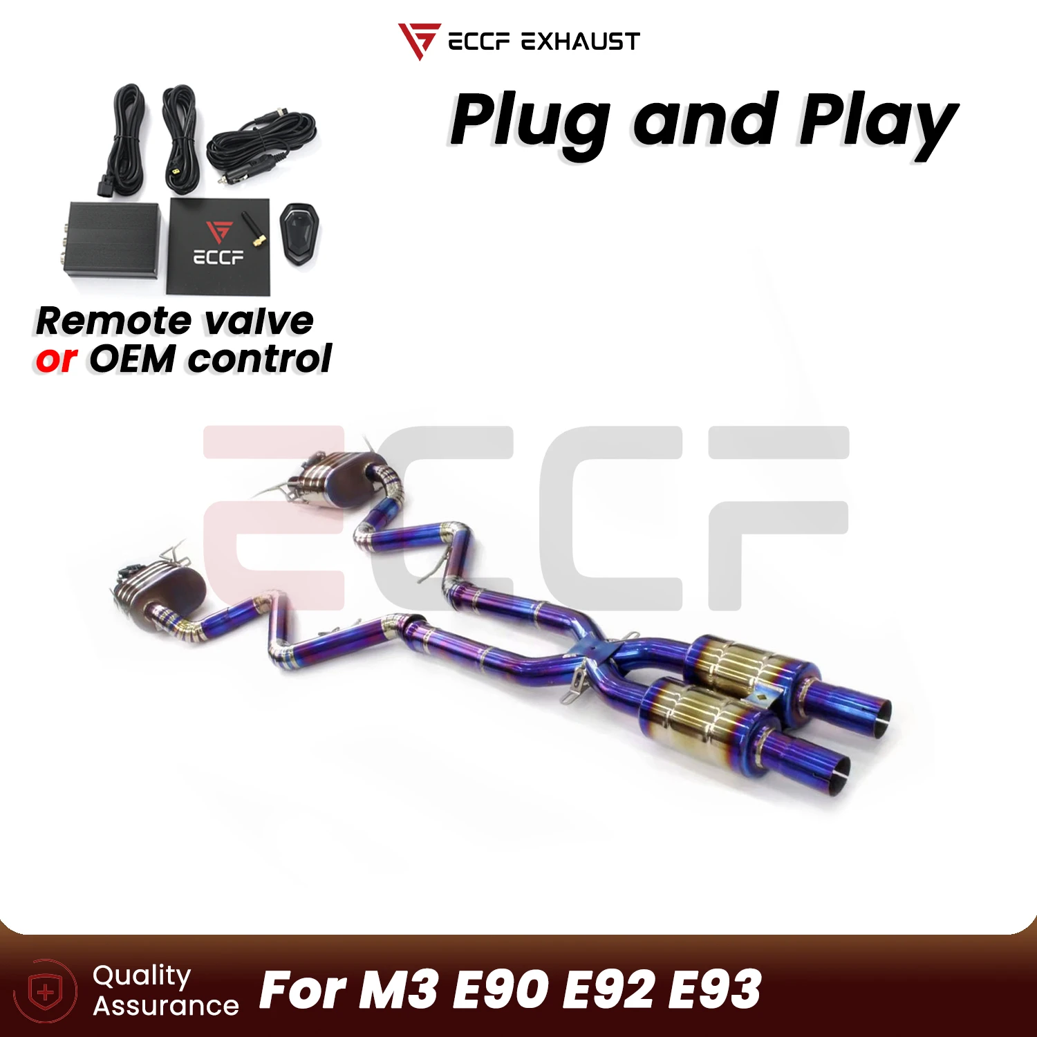 

For BMW M3 E90 E92 E93 Titanium Catback Exhaust System Plug and Play Performance Upgrade Easy Installation