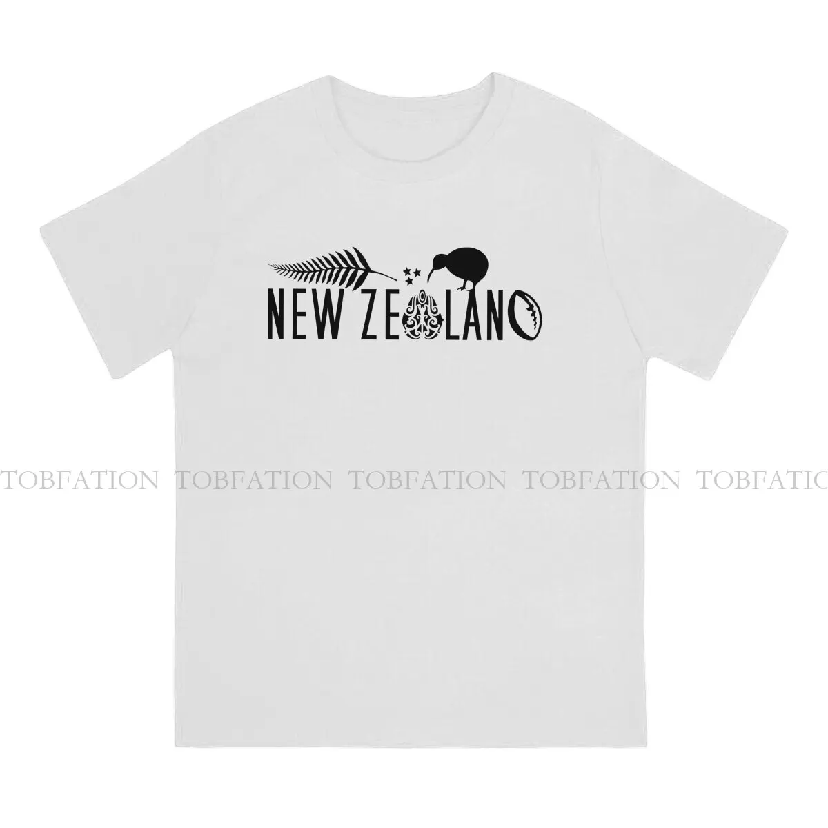 New Zealand All Blacks 100% Cotton TShirts Kiwi Rugby Fern Icons Print Homme T Shirt Hipster Size S-6XL