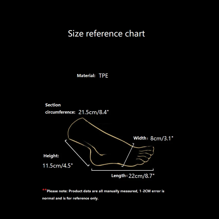 Modelo de simulación de pie femenino, accesorio de silicona para disparar, fetiche para terapia de masaje, uñas falsas, zapatos prácticos, TPE 3804