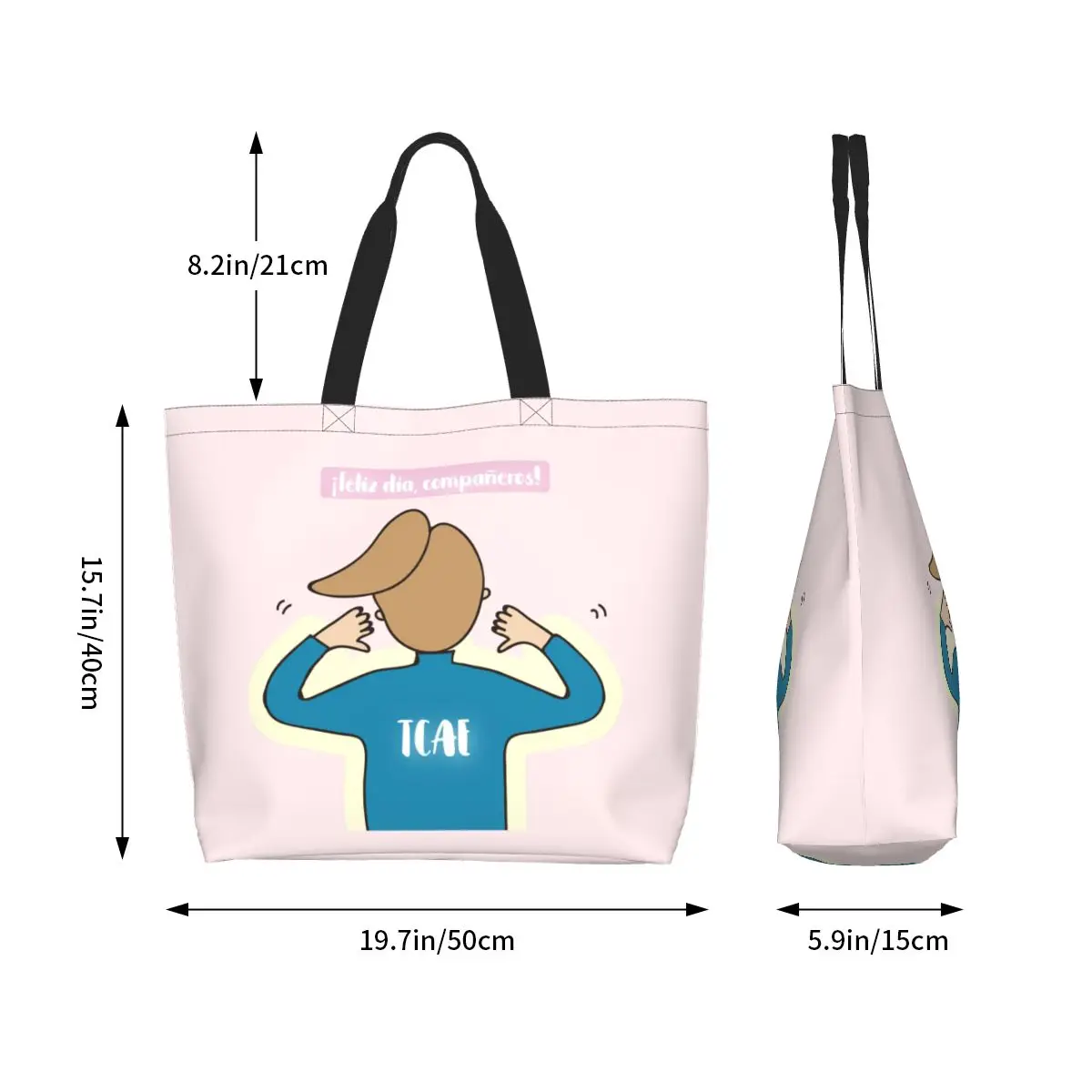 Enfermeira Enfermera Bolsa de Mercearia para Homens e Mulheres, Sacolas de grande capacidade, Moda Merch