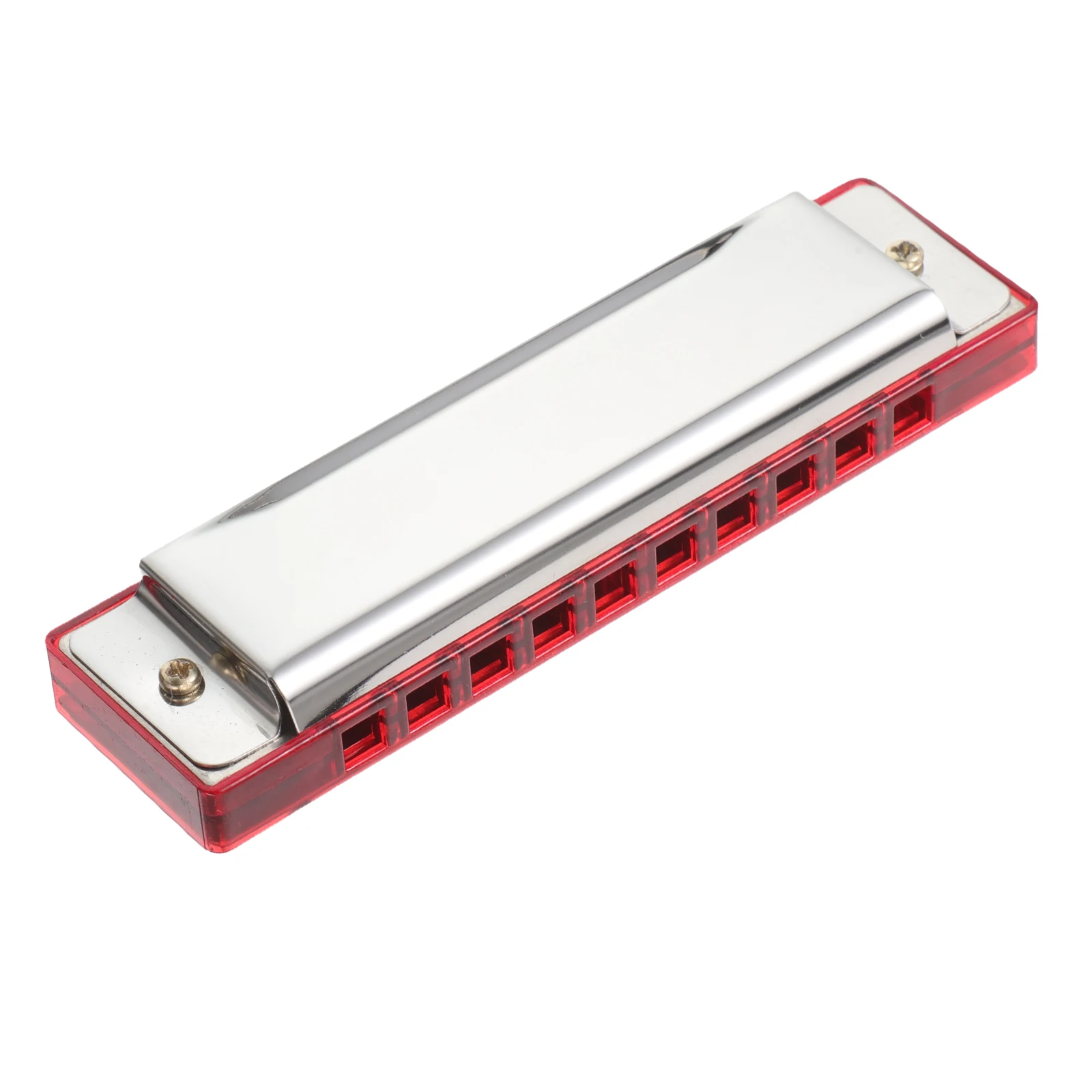 

Harmonica Professional 20 Tones for Beginners and Students Black Box 10 Holes Diatonic Red Wind Instrument