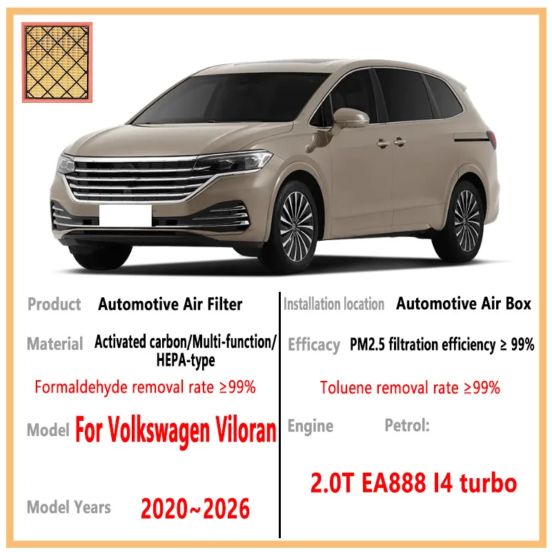 

Automotive Air Filter Car Engine Air Filter For Volkswagen Viloran 2020~2026 2025 Carbon Cabin Filter Kit Auto Spare Replacement