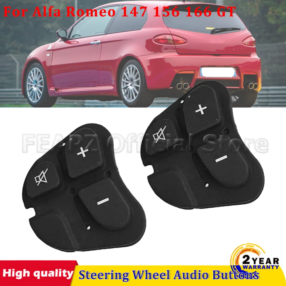For Alfa Romeo 147 156 166 GT Steering Wheel Audio Control Button Rubber Pad Switch Repair Kit Aftermarket