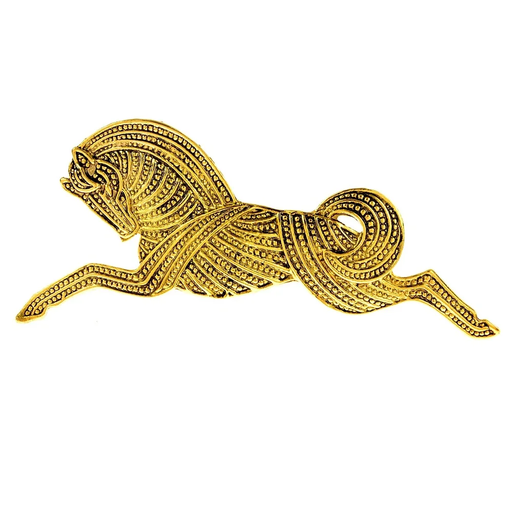CINDY XIANG Vintage Running Horse Brooches for Women Men Cute Animal Brooch Pins Metal Party Coat Jewelry Accessories