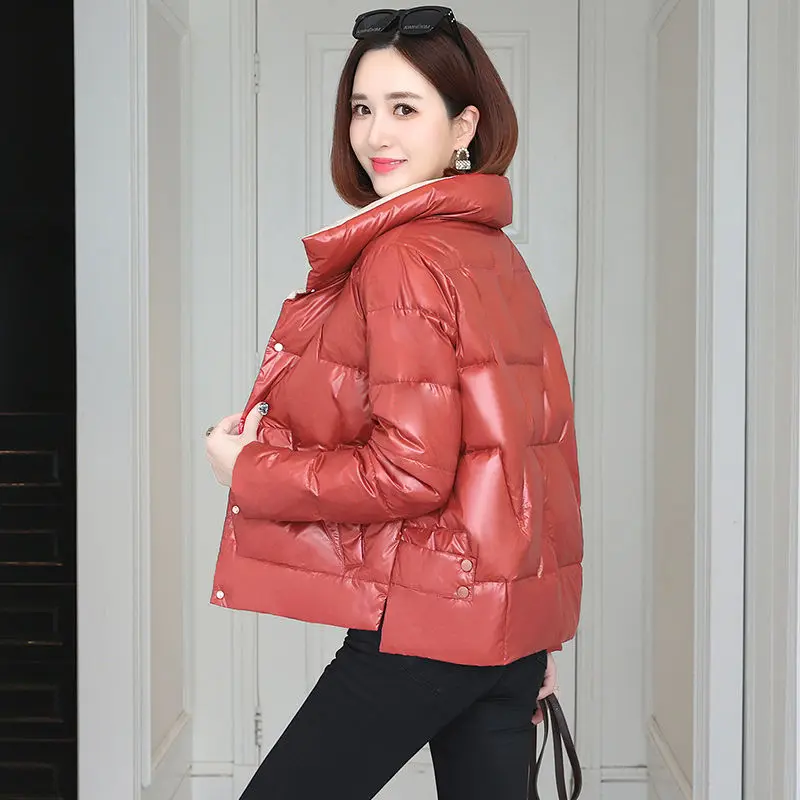 

Women Jackets 2024 New Autumn Winter Fashion Brief Stylish Short Cotton-padded Coats Female Parkas Basic Outerwear Overcoat T213