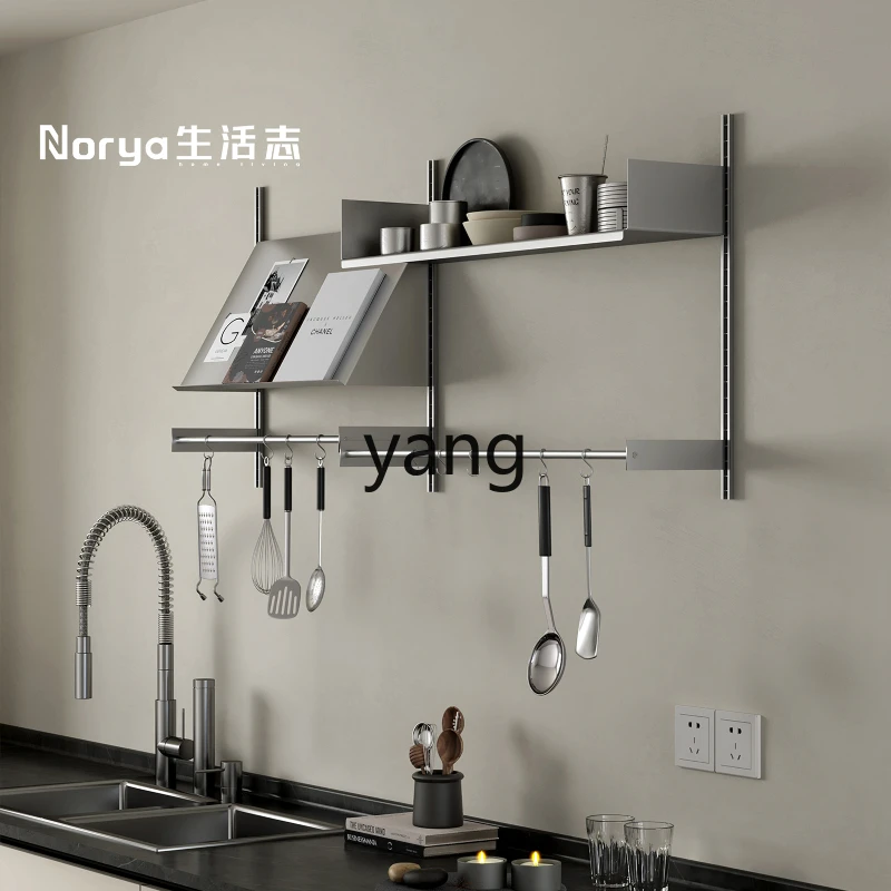 

ZL Stainless Steel Shelf Wall Multifunctional Wall Storage Rack Wall Hanging Shelf