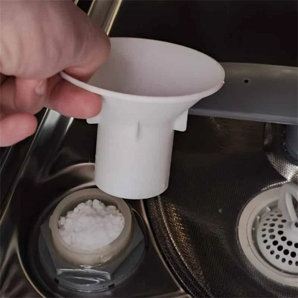 45mm Dishwasher Salt Funnel Water Softener Salt Filling Funnel Anti Spill Salt Pouring Tool for Dishwasher Maintenance
