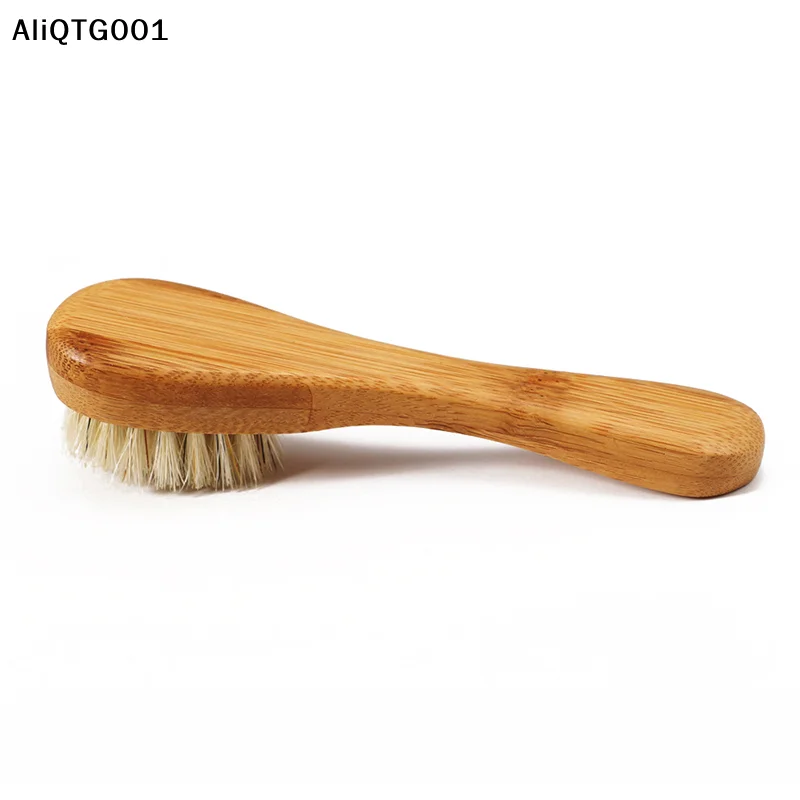 Brosse exfoliante naturelle pour le visage, poils en bois, masseur corporel, outil d'épurateur pour femmes et hommes, soins de la peau
