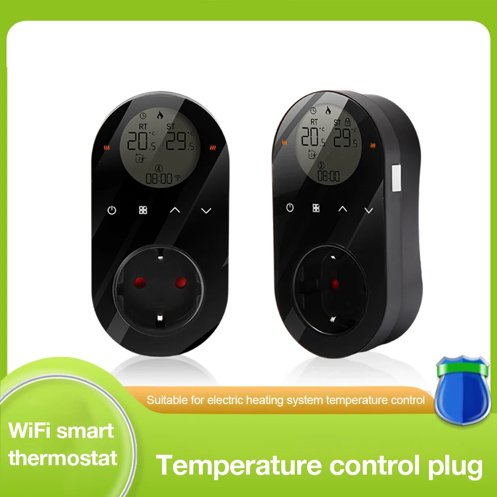 Tuya Smart Life WIFI Digital Thermostat Socket With Timer Temperature Controller Socket Outlet Compatible with Alexa Google Home