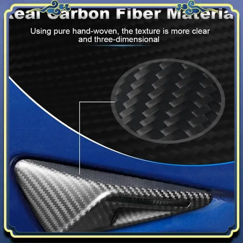 

AU16-Car Side Camera Cover Trim Turn Signal Camera Fender Cover Accessories For Tesla Model 3 Y S X 2017-2024 Carbon Fiber