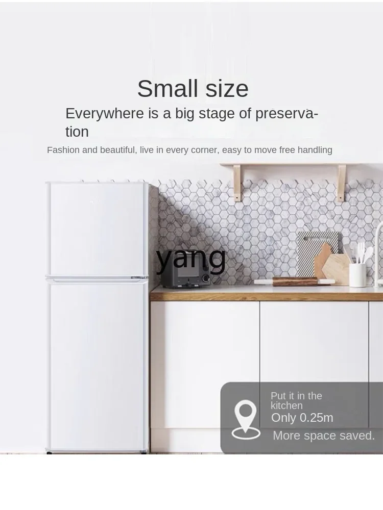 CX Double-Open Two-Door Refrigerator White Small Household Fresh-Keeping Refrigeration