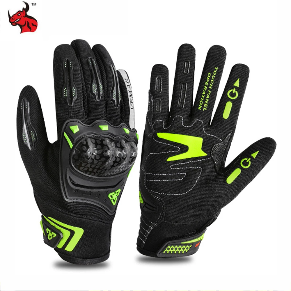 

New Motorcycle Gloves Touch Screen Outdoor Sports Riding Men Full Finger motorcycle equipment Breathable Protective Gloves