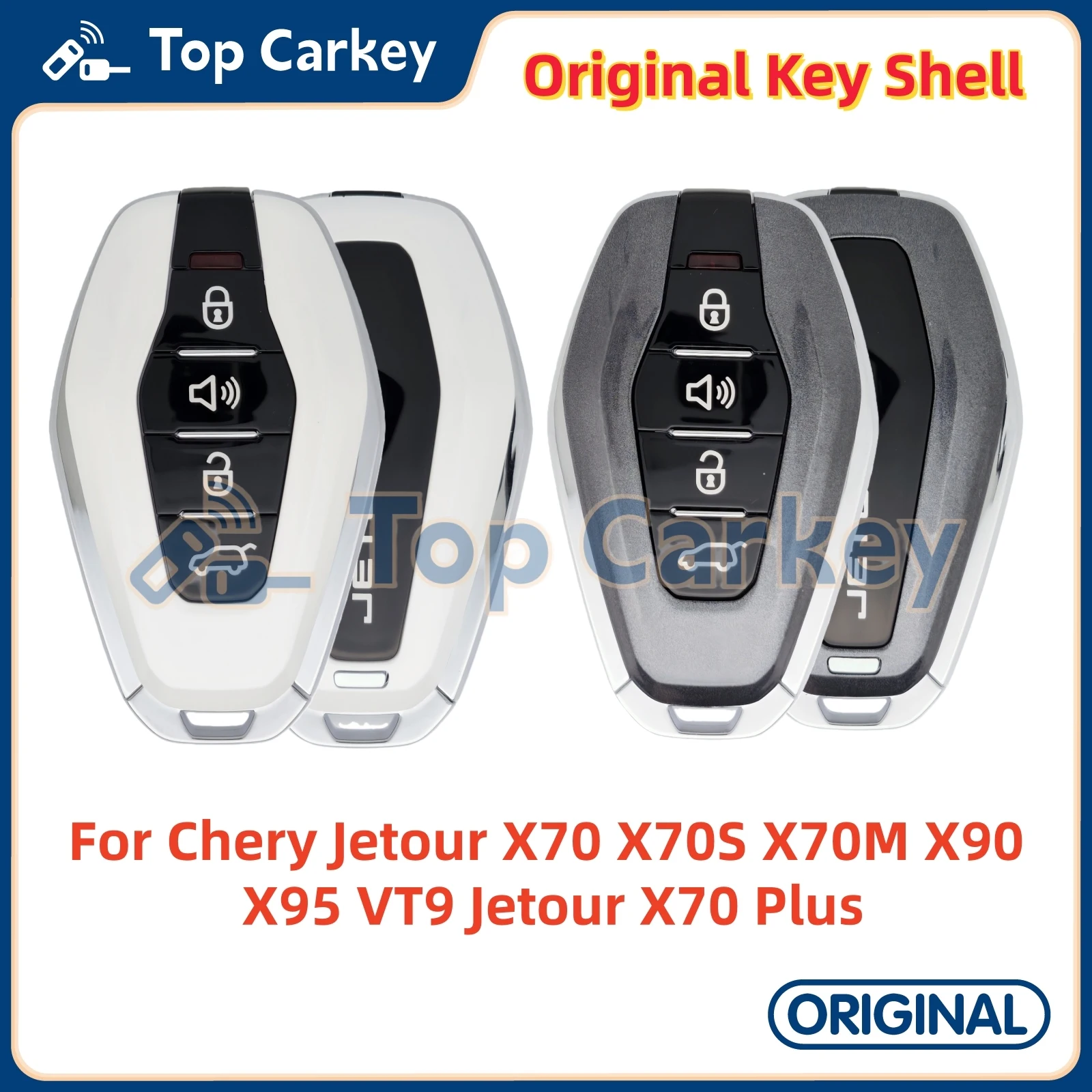 

TopCarkey Original OEM Replacement Remote Key Shell Case for Chery Jetour X70 X70S X70M X90 X95 VT9 Jetour X70 Plus
