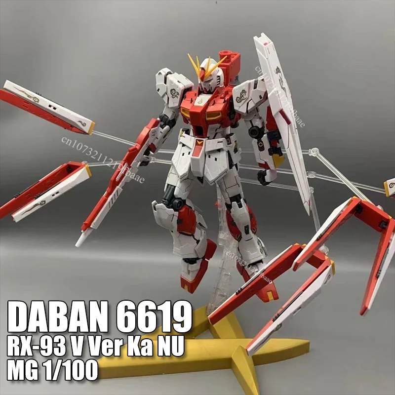 

В наличии DABAN 6619 RX-93 V MG 1/100 Ver.Ka NU Toys в сборе, комплект модели, экшн-фигурка, пластиковая модель робота, меха, подарки