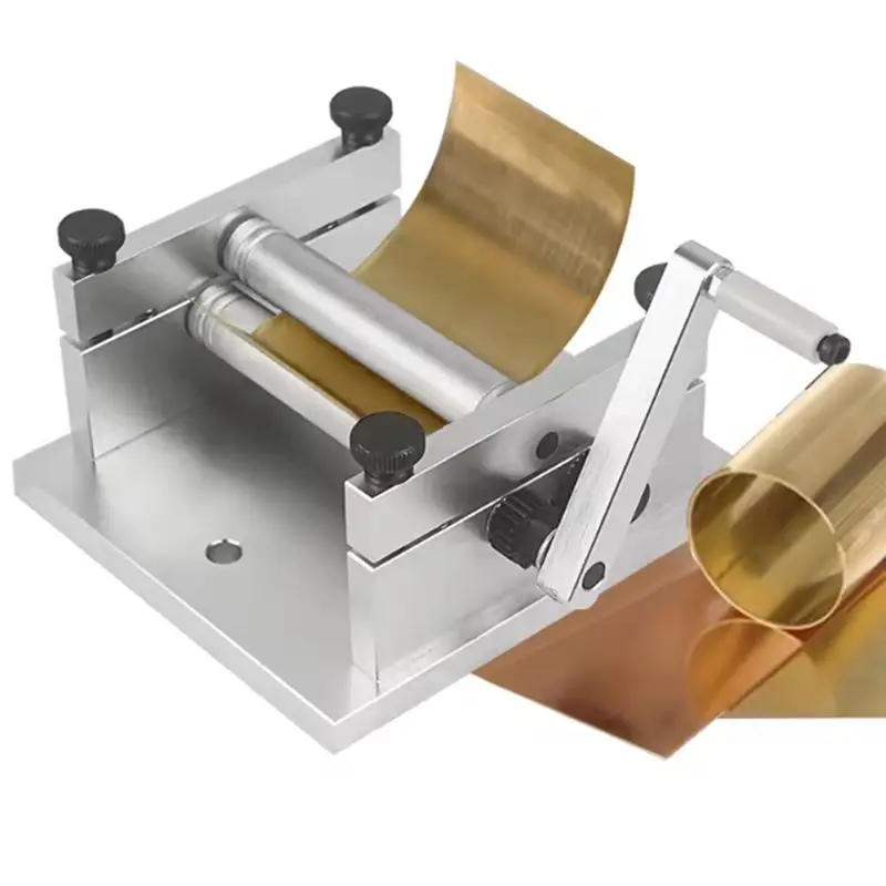 Feb.DIY Manual Plate Rolling Machine Soft Metal Tube Bending Machine Household Round Roller Tube Machine Bending Tools
