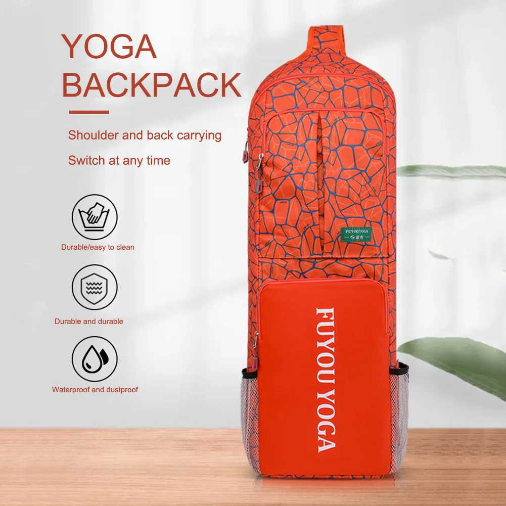 

Yoga Exercise Bag Large Capacity Fitness Training Yoga Mat Storage Bag with Zipper Pocket/Mesh Pocket/Handle for Women Men