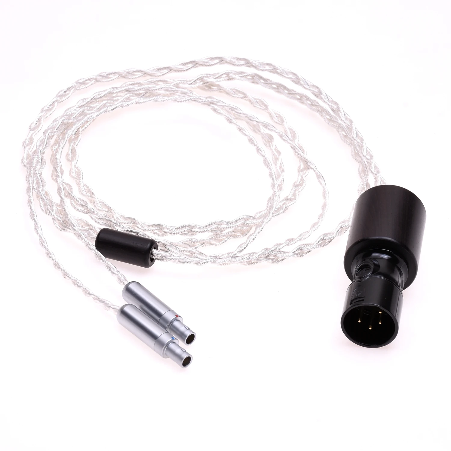 Kabel ditingkatkan untuk SENNHEISER HD800 800S, headphone berlapis perak 6N OCC kayu 4 core