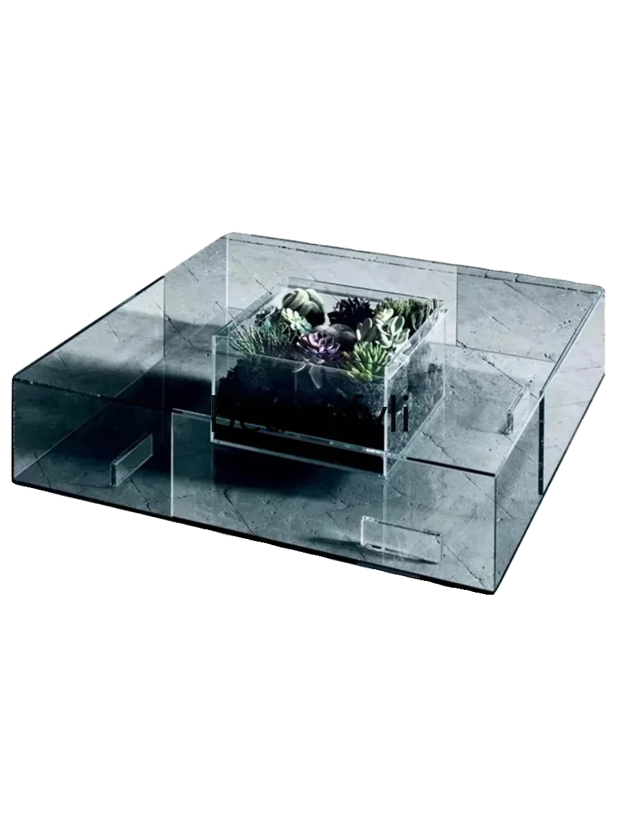 

LJYAcrylic coffee table art Italian minimalist Nordic table creativity