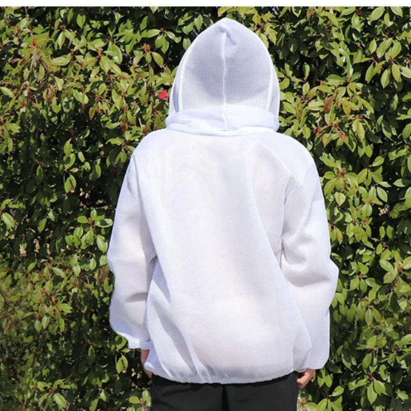 Mesh Hat Breathable Zipper Anti Bee Clothes Half Body Elastic Cuffs Bees Protective Clothing Anti-tearing Material Anti-sting
