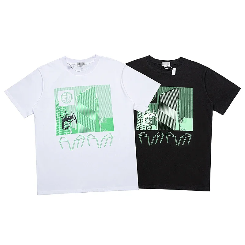 CAVEMPT New Cav Empt Printing Lattice Cartoon Graffiti TEE Cotton Men Women O-Neck Black White T-Shirt C.E Oversize Short Sleeve