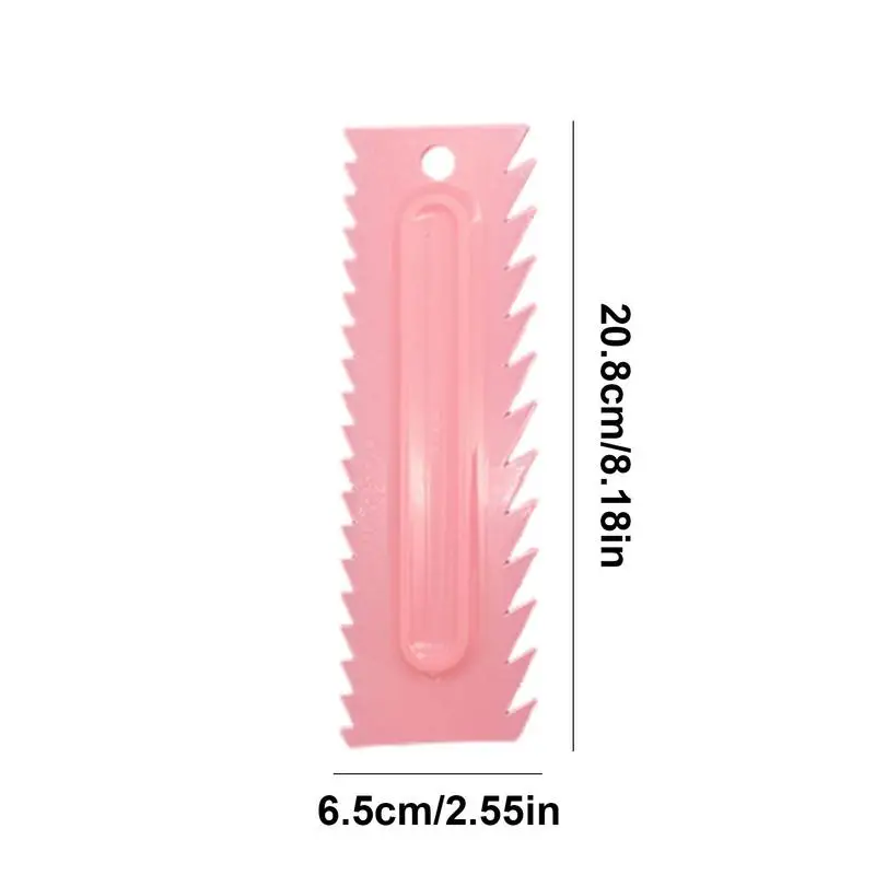 Cake Scraper Smoother With Side Patterned Edge Decorating Comb Scraper 6pcs Cake Smoothers Set For Mousse Cream Cake pasteries