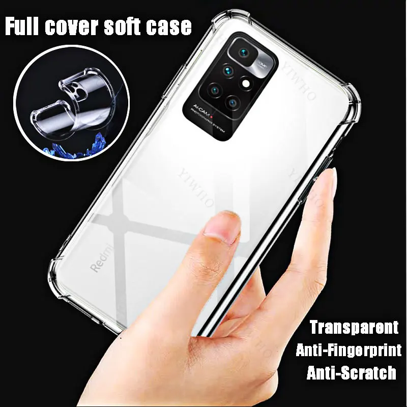 Soft Silicone Shockproof Case for Xiaomi Redmi Note 11 4G HD Transparent Covers Shell for Xiaomi Redmi Note11 4g 6.5\