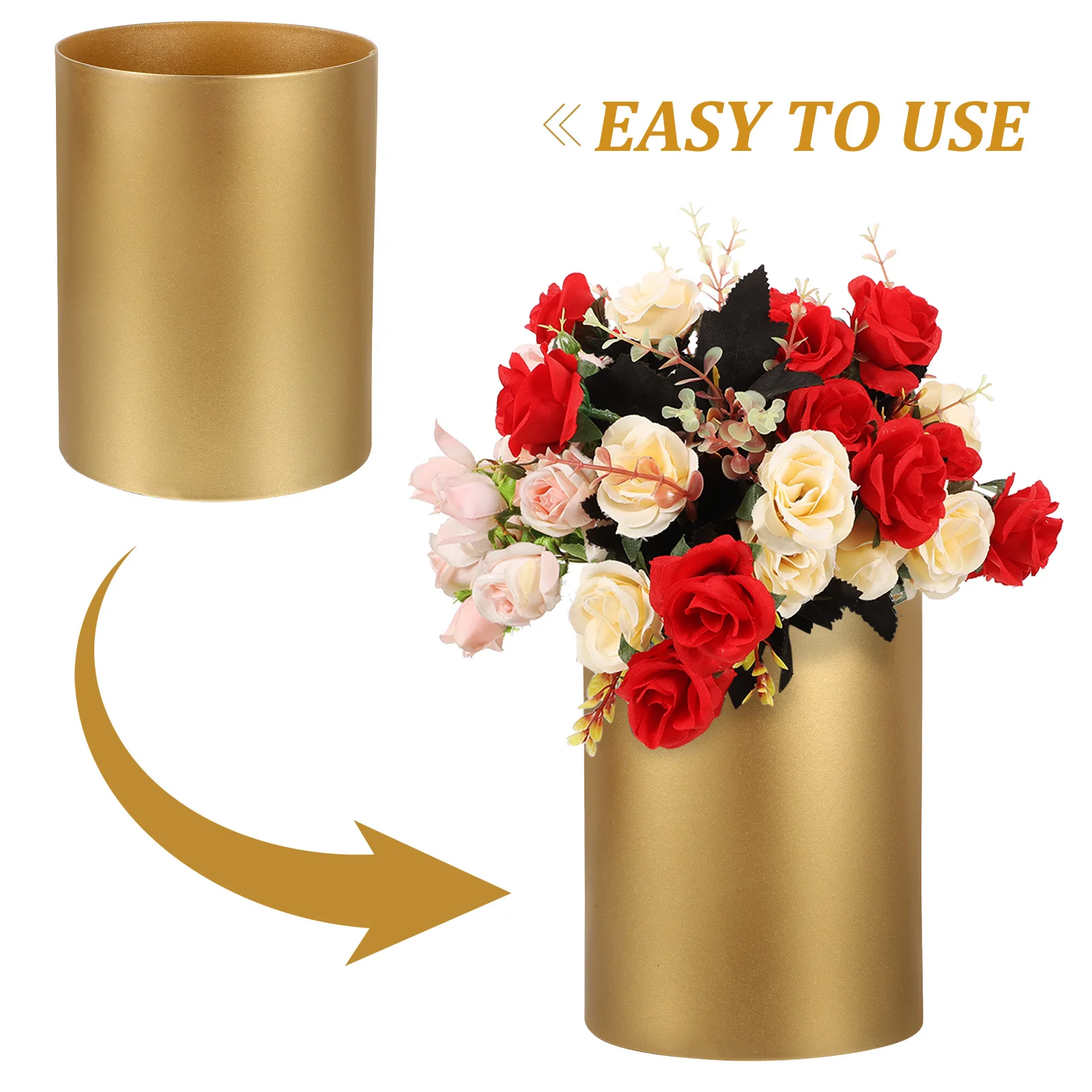 

Vintage Iron Flower Bucket Rustic Flower Vase for Floral Arrangement Wedding Decoration Home Decor Wedding Decoration Vase