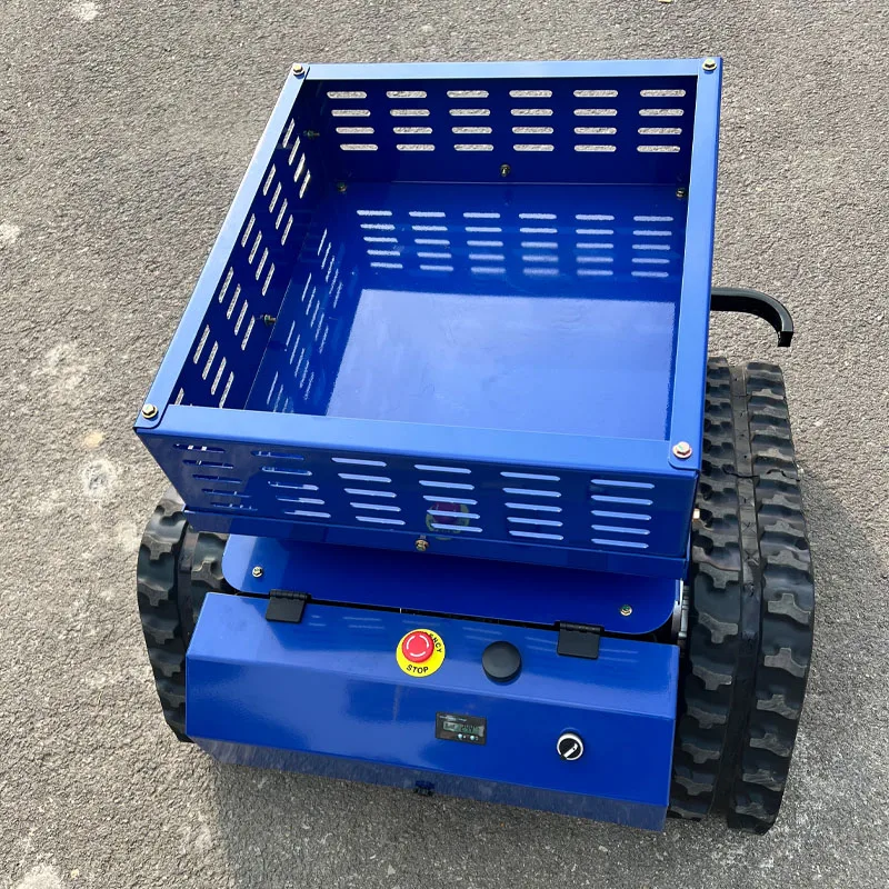 

Custom-designed new all-terrain tracked remote-controlled lawnmower, suitable for farms and gardens.