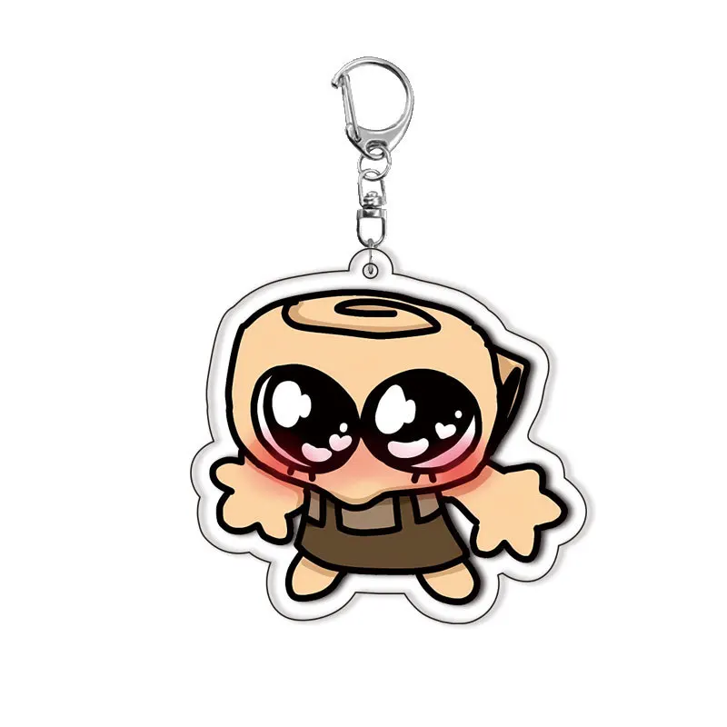 Dandys 월드 시리즈 아크릴 열쇠 고리 뜨거운 게임 피규어 페블 아스트로 참 열쇠 고리 만화 가방 펜던트 액세서리 생일 선물