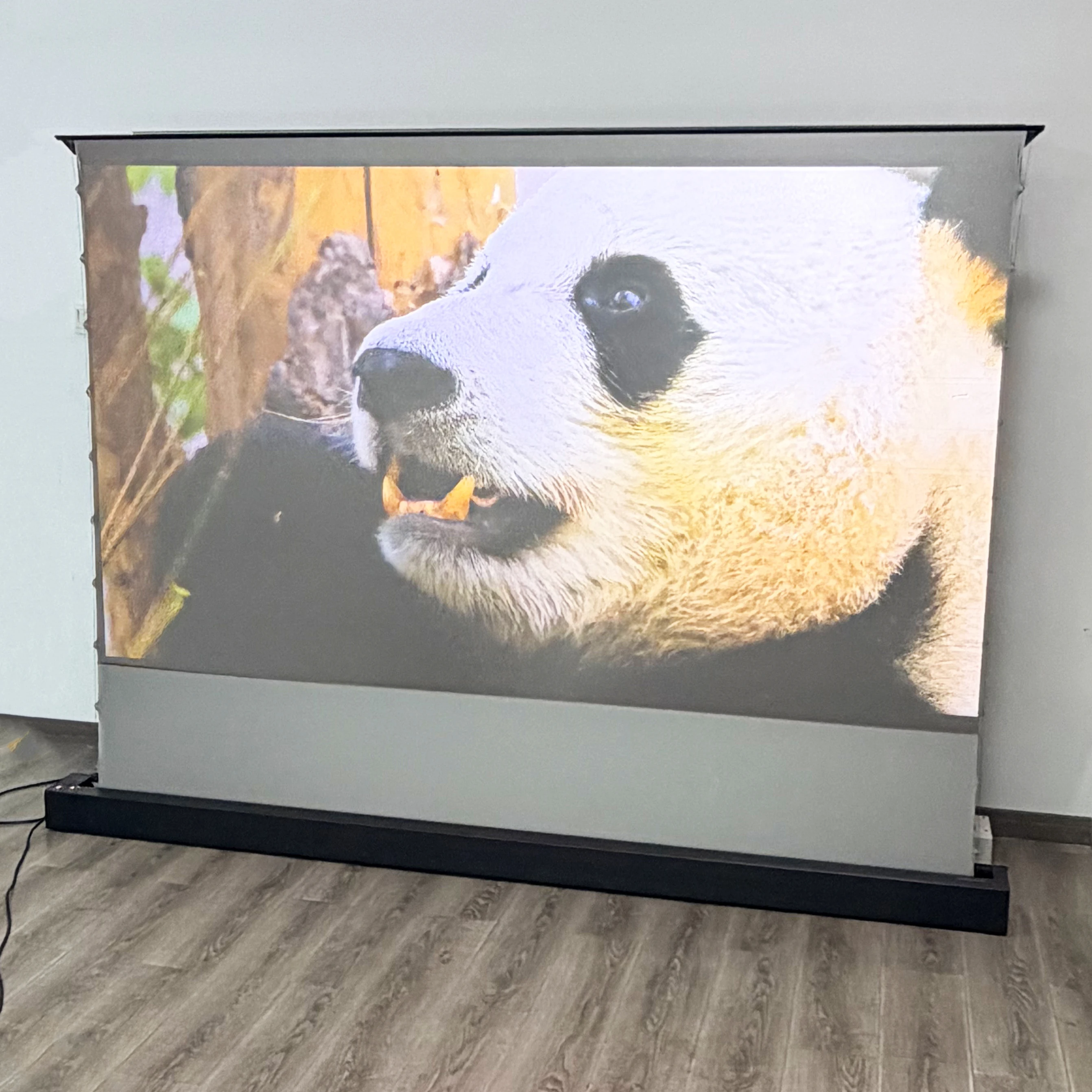 Factory Remote Control Electric Floor Pop Up Screen Electric Rising HD ALR Wide Viewing Short Throw Floor Retractable Screen