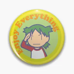 Yotsuba Enjoy Everything Soft Button Pin Brooch Jewelry Badge Cartoon Women Fashion Clothes Funny Decor Metal Cute Lover Collar