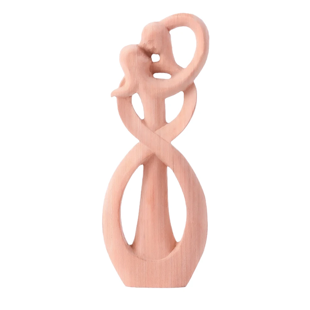 

Hugging Couple Wood Statue Romantic Lover Decor Carving Ornament for Wedding Anniversary Home Gift Non Slip Exquisite Craft