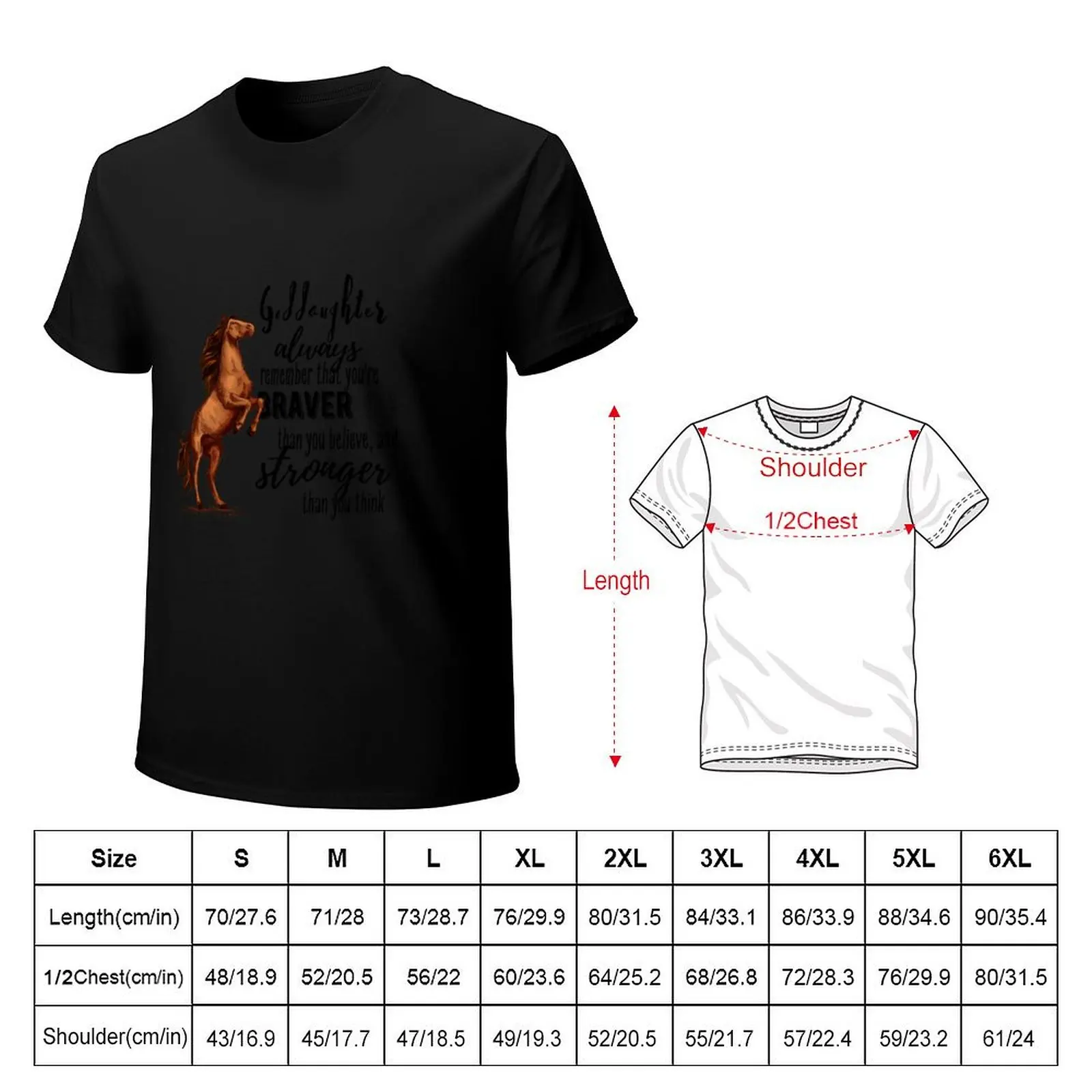 Goddaughter Loves Horses | Goddaughter Gift | Holy Communion Gifts | Quotes for Goddaughter T-Shirt
