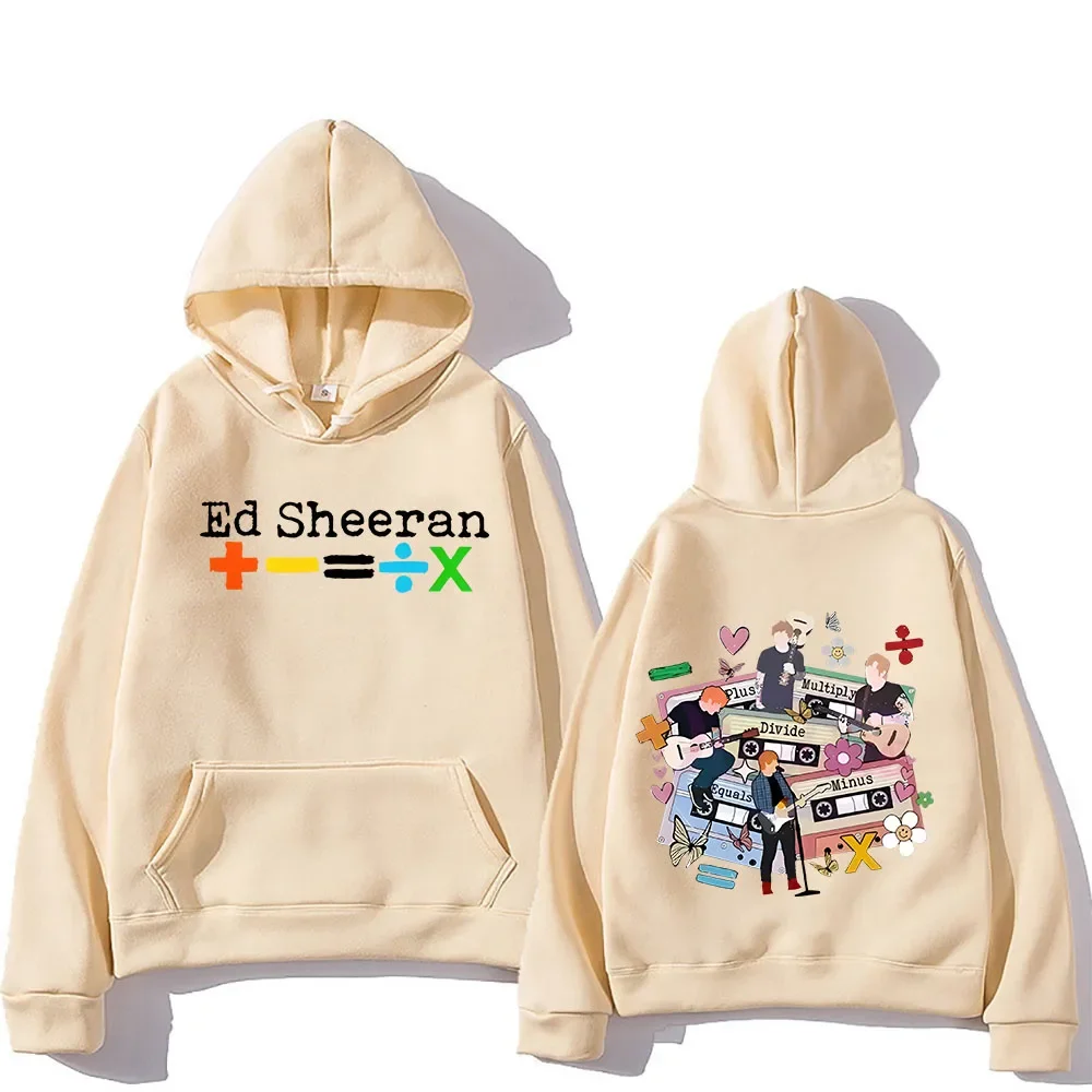 Ed Sheeran Tour 2024 Hooded Double-sided Printing Retro Hip Hop Sweatshirt With Hooded Fleece Punk Clothing Sudaderas Soft Hoody