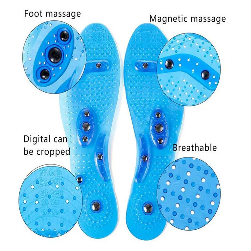 

1Pair PVC Orthopedic Massage Insoles for Men Women Slimming Breathable Running Shoes Cushion Feet Care Sport Insoles