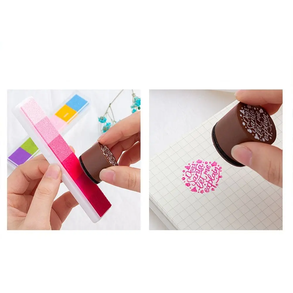 Creative Hand Account DIY Crafts Scrapbooking Stamp Oil Based Gradient Color Ink Pad Rainbow Ink Pad Newborn Footprint Inkpad