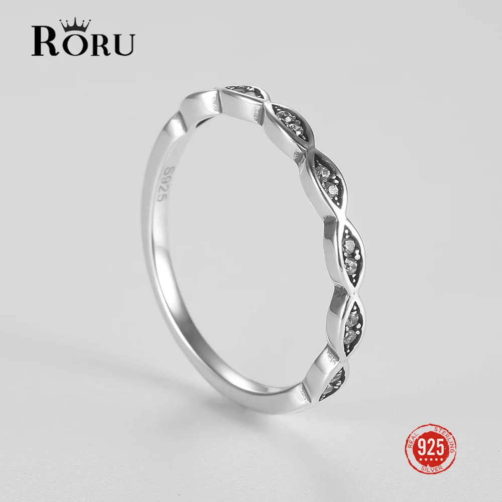 

Authentic 925 Sterling Silver Jewelry Evil Eye Finger Chain Rings for Women Infinity Love Engagement Weddings Wholesale Joyas