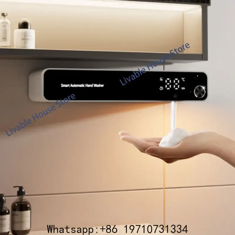 

USB soap dispenser automatic induction hand soap dispenser intelligent electric foam hand soap dispenser household wall mounted