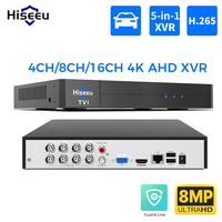 Hiseeu 5 in 1 4K 8MP AHD DVR XVR CCTV 4CH 8CH 16CH 1080P 4MP 5MP Hybrid Security Dihgital Video Recorder Camera Guard Live