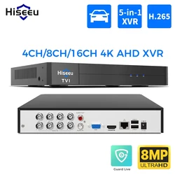Hiseeu 5 in 1 4K 8MP AHD DVR XVR CCTV 4CH 8CH 16CH 1080P 4MP 5MP Hybrid Security Dihgital Video Recorder Camera Guard Live